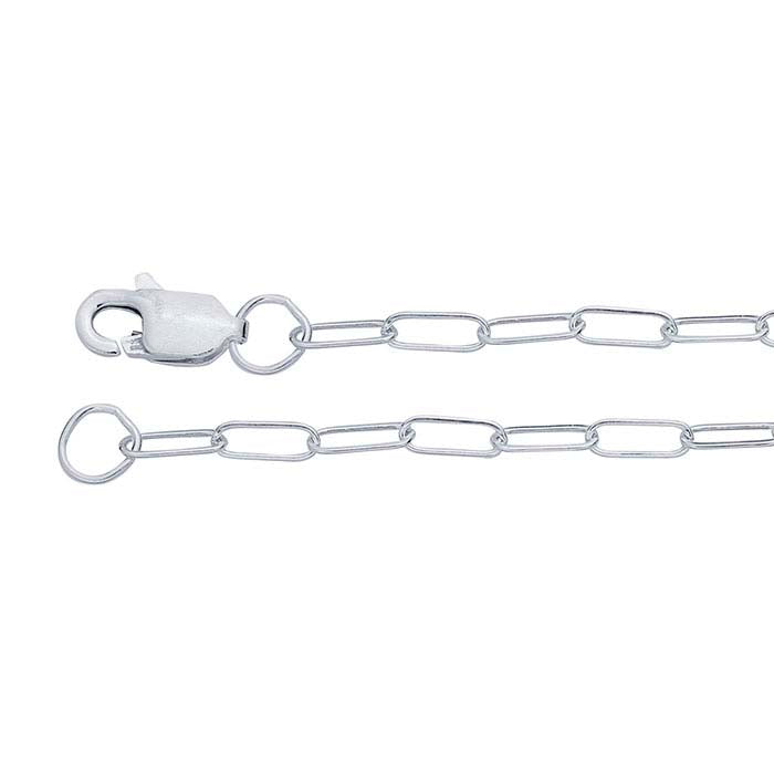 Sterling sølv 1,9 mm flat oval kabelkjede
