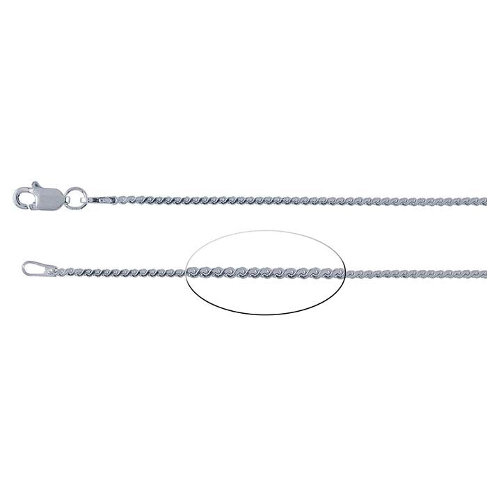 Sterling Silver 1.5mm Serpentine Chain