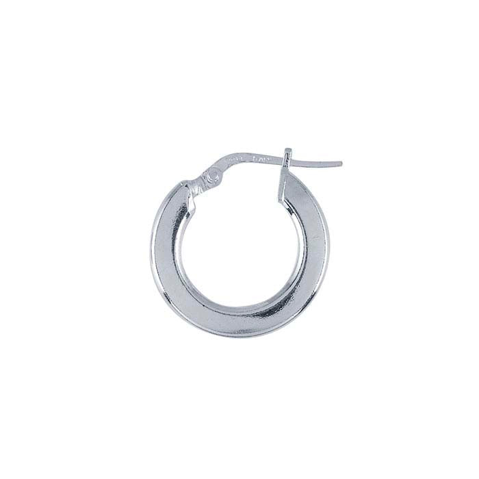 Sterling Silver 3mm Square Tubing Hoop Earring