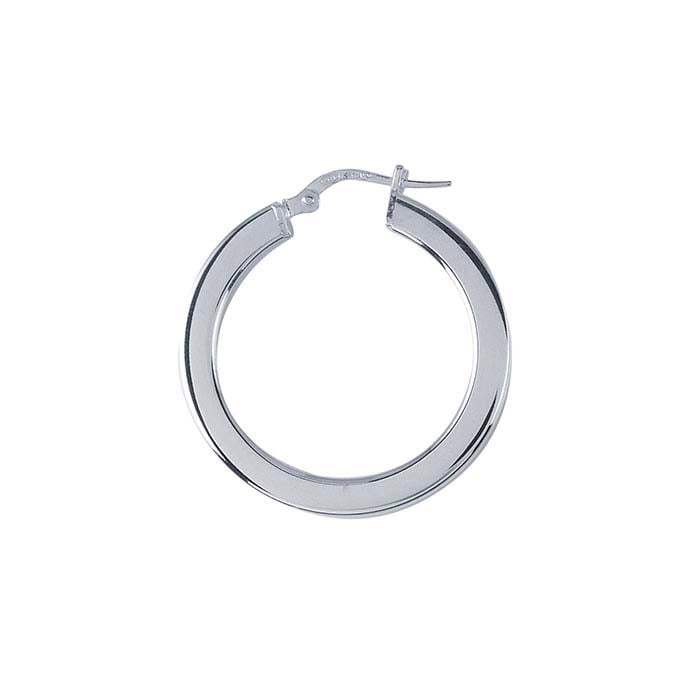 Sterling Silver 3mm Square Tubing Hoop Earrings