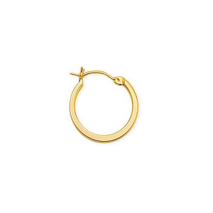 14/20 Yellow Gold-Filled Hoop Earring with Flat Center
