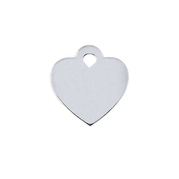 Sterling Silver Heart Quality Tags with Ring