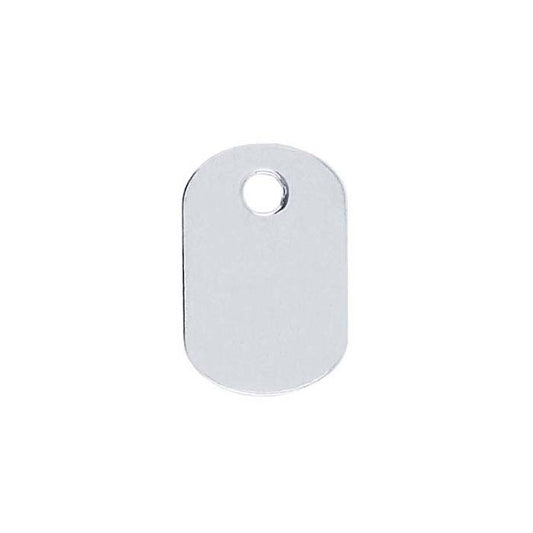 Sterling Silver 11.1 x 7.2mm Rounded Rectangle Tag, 0.51mm