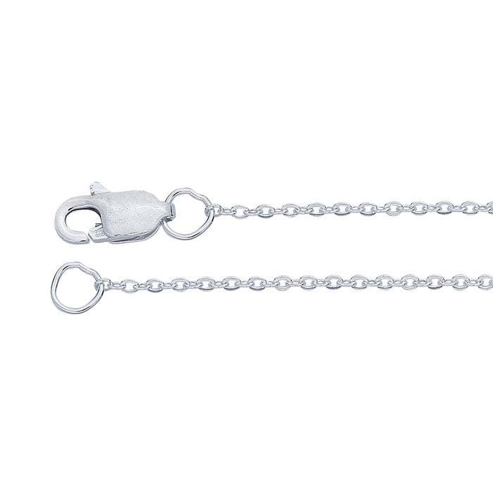 Sterling Silver 1.1mm Flat Round Cable Chain