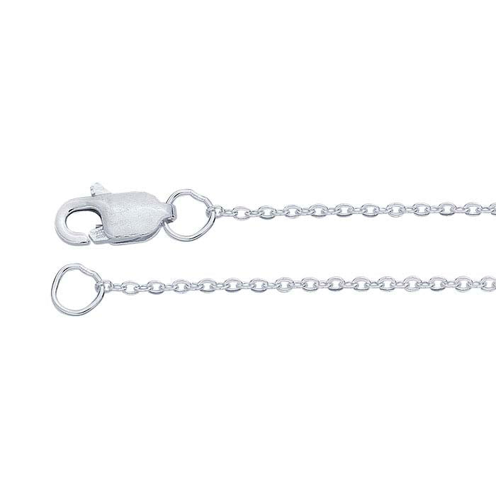 Sterling Silver 1.1mm Flat Round Cable Chain