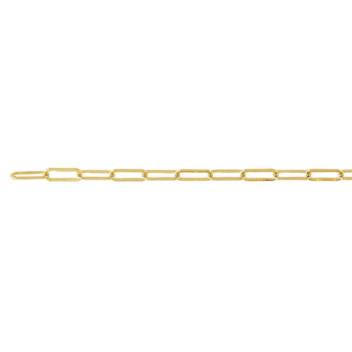 14/20 Yellow Gold-Filled 1.9mm Flat Drawn Oval Cable Chain, 3.05 m. Spool