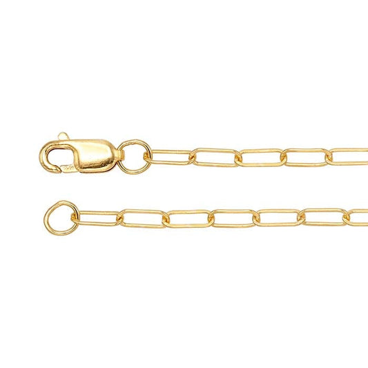 14/20 Yellow Gold-Filled 1.9mm Flat Drawn Oval Cable Chain