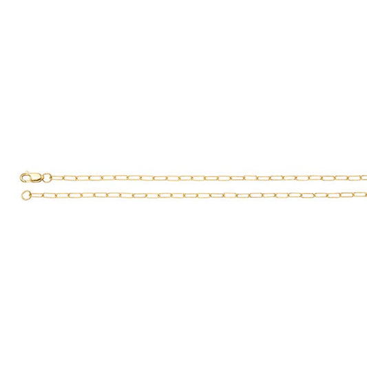 14/20 Yellow Gold-Filled 1.9mm Flat Drawn Oval Cable Chain