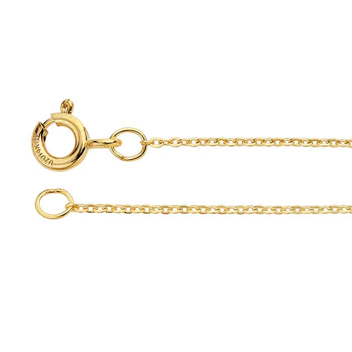 14/20 Yellow Gold-Filled 1.1mm Flat Oval Cable Chain