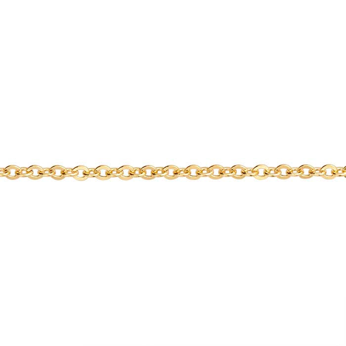 14/20 Yellow Gold-Filled 1.1mm Flat Oval Cable Chain