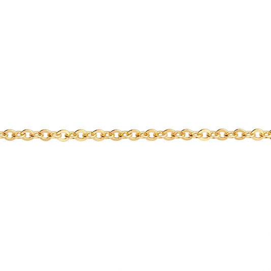 14/20 Guld Fyllt 1,1 mm Platt Oval Kabelkedja