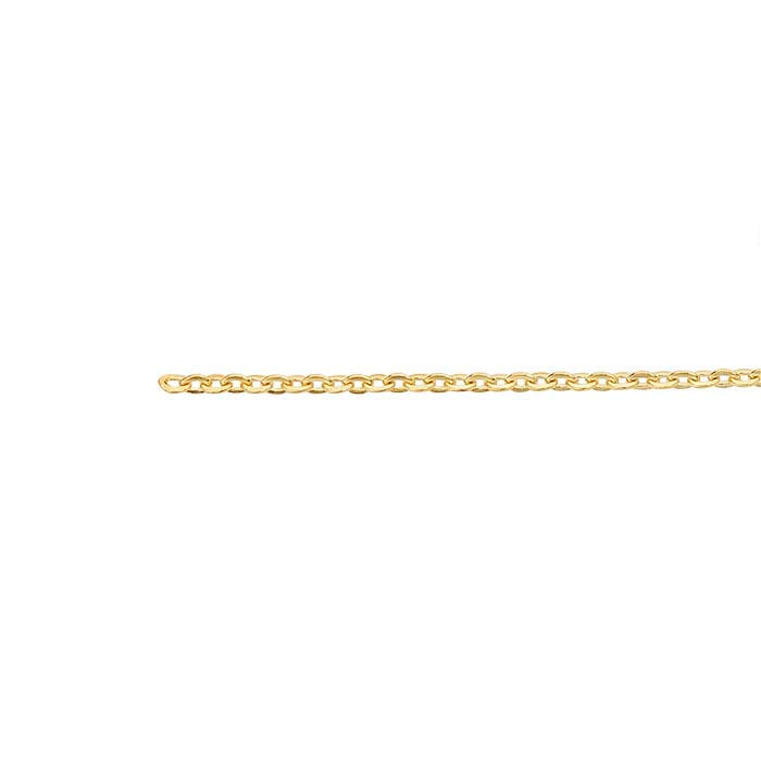 Catena a cavo ovale piatta 1,1 mm in oro giallo 14/20 gold-filled, al piede