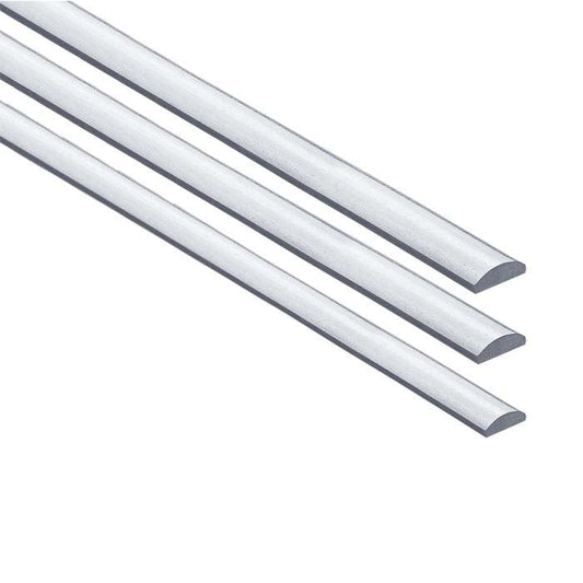 .950 Platinum 2 x 1mm Half-Round Wire, Dead-Soft