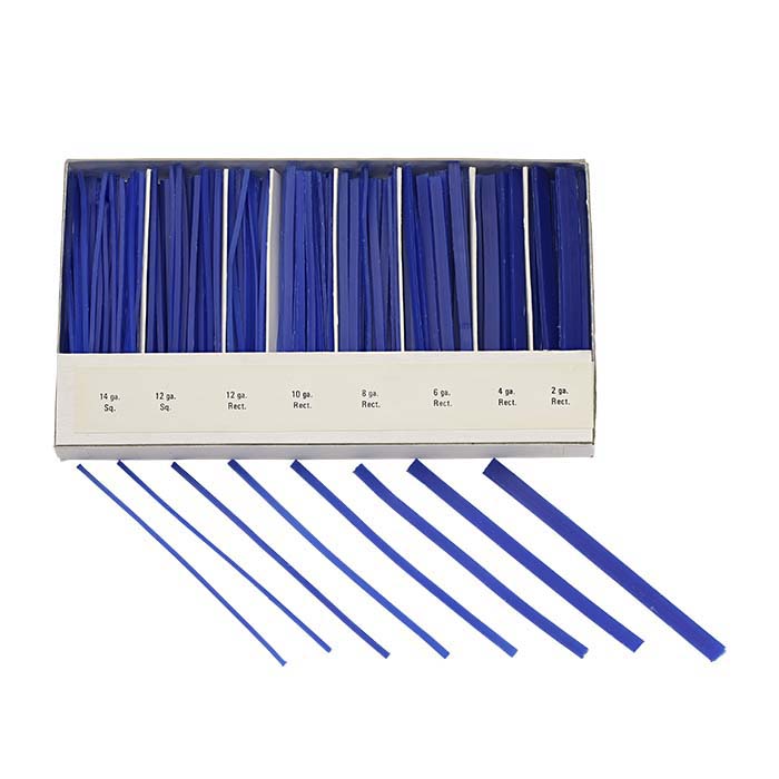 Modeler's Blue Wax Square and Rectangle Wire Assortment
