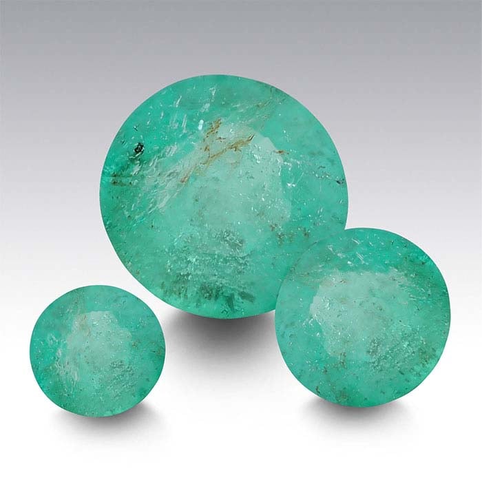 Emerald 4mm Round Faceted Gemstone, A-Grade