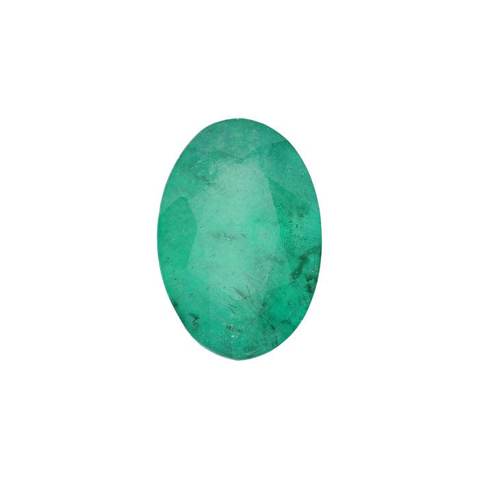 Emerald 7 x 5mm Oval Faceted Gemstone, A-Grade