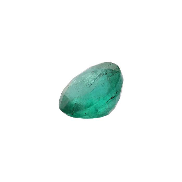 Emerald Round Faceted Gemstone, AA-Grade