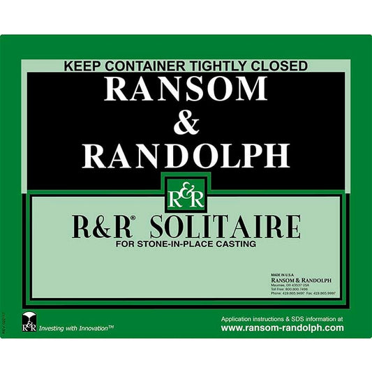 Ransom & Randolph® Solitaire Stone-In-Place Investment, 19.96 kg.