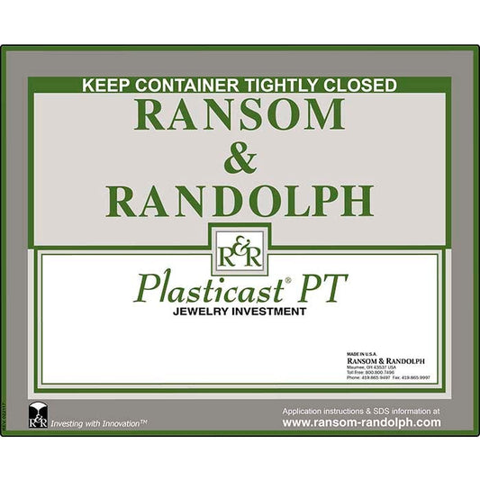 Ransom & Randolph® Plasticast® PT Investment & Binder, 19.96 kg.