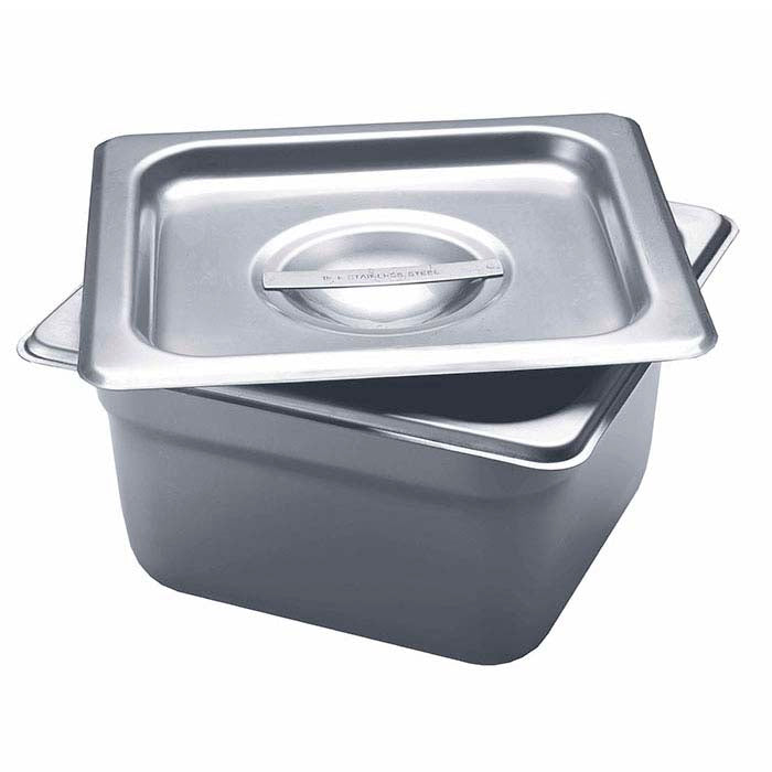 Stainless Steel Square Firing Pan with Lid, 101.6 mm