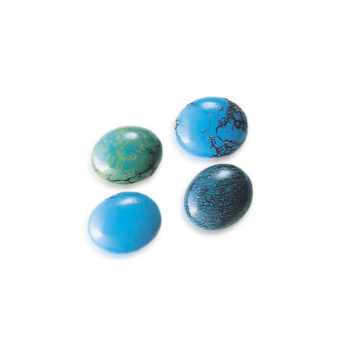 Chinese Turquoise 12 x 10mm Oval Cabochon