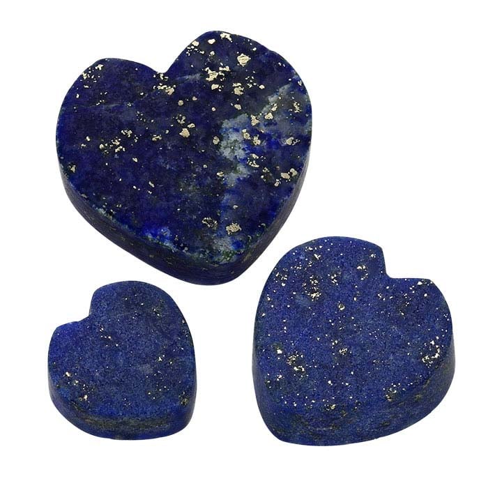Lapis Lazuli 10mm Flat Top Heart Cabochon