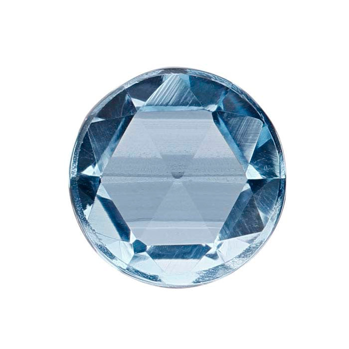 Swiss-Blue Topaz 4mm Round Rose-Cut Cabochon