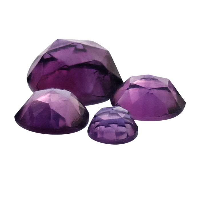 Amethyst 8mm Round Rose-Cut Cabochon