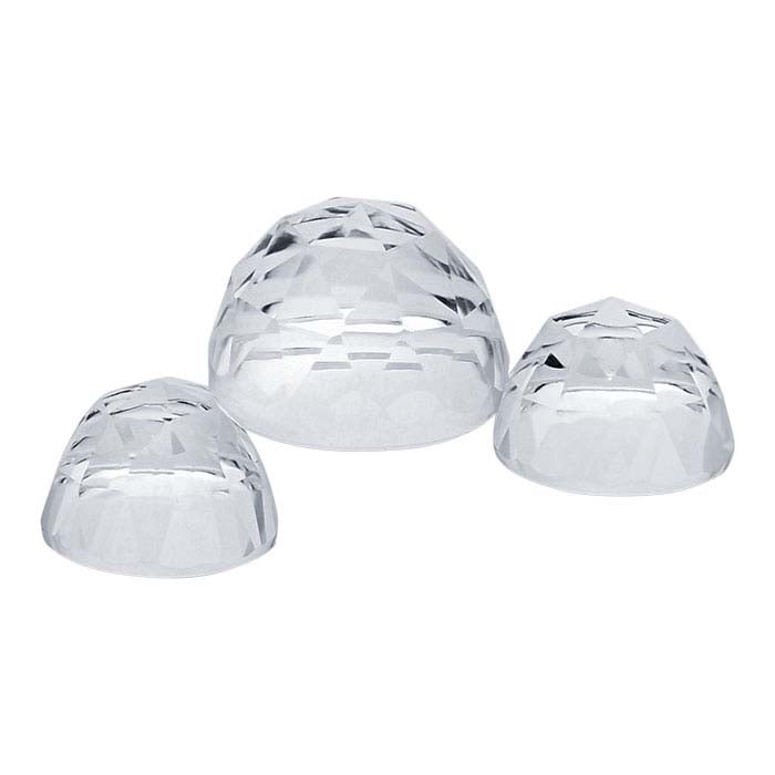 Crystal Quartz Round Rose-Cut Cabochon