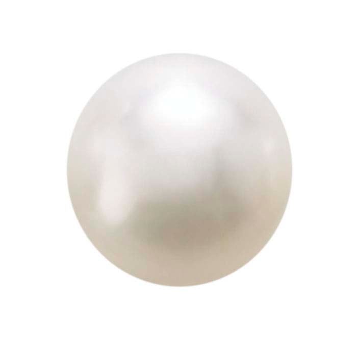 Freshwater Cultured Half-Drilled Round Pearls, White, A-Grade