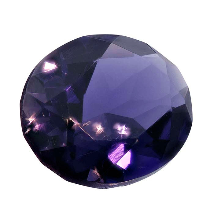 حجر كريم إهليلجي مقصوص 8 × 6 مم من Iolite، درجة AA