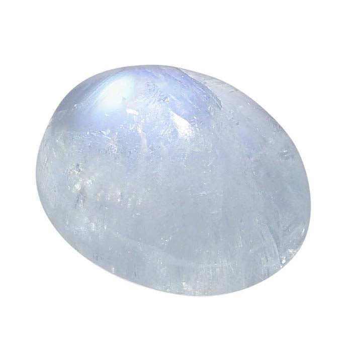 حجر القمر قوس قزح 12 × 10 مم بيضاوي كابوشون