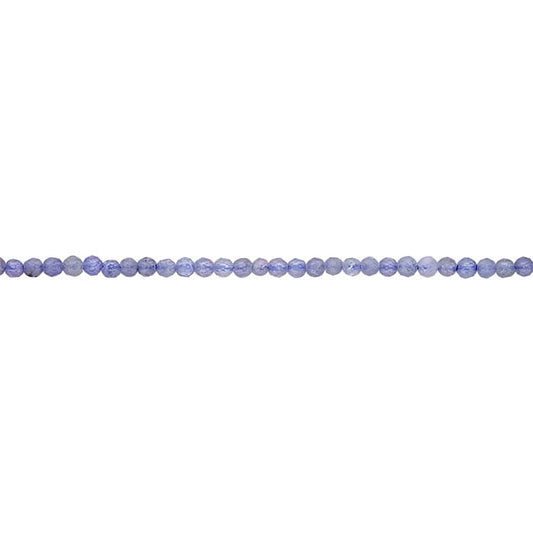 Tanzanite 2mm Faceted Round Bead Strand