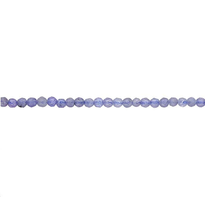 Tanzanite 3mm Faceted Round Bead Strand