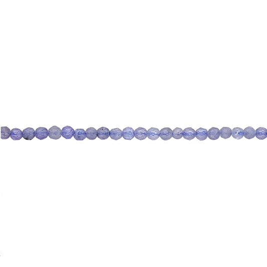 Tanzanite 3mm Faceted Round Bead Strand