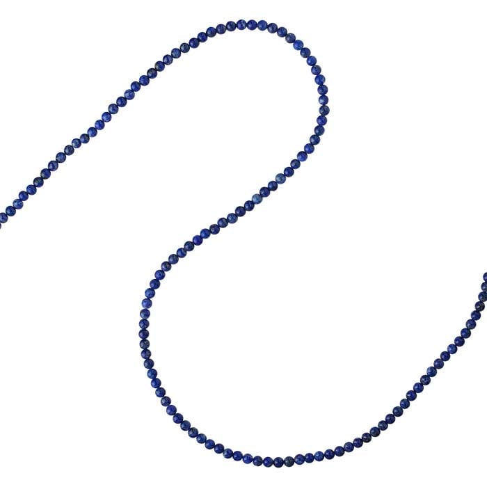 Denim Lapis 4mm Round Bead Strand