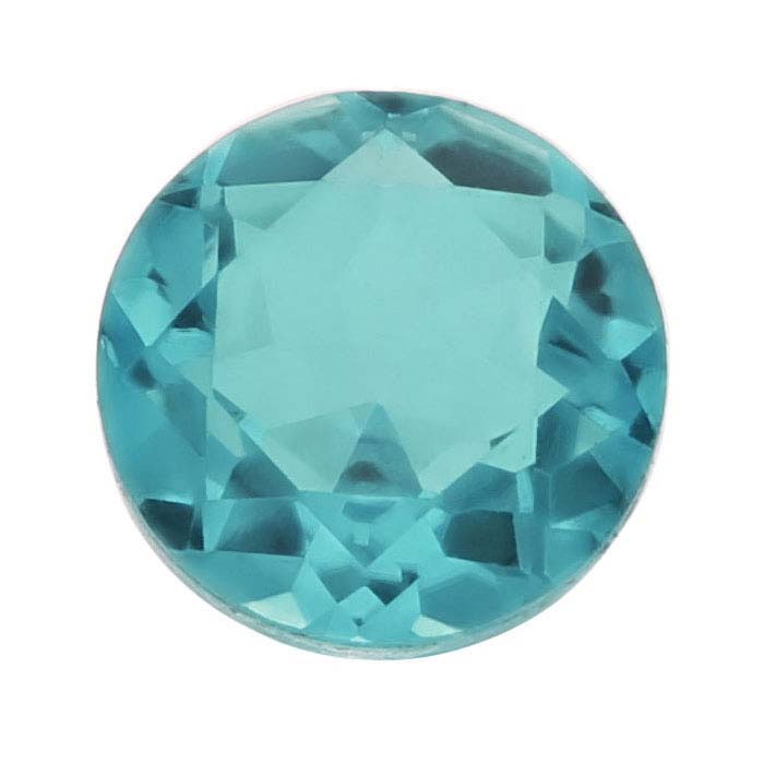 "Paraiba" Crystal Quartz 6mm Round Triplet Faceted Gemstone