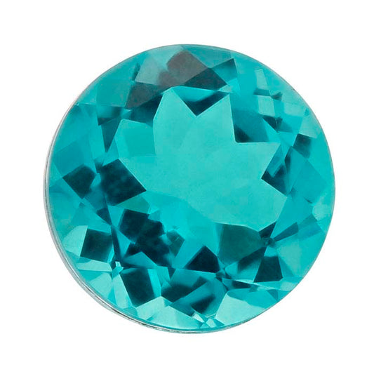 "Paraiba" Crystal Quartz 10mm Round Triplet Faceted Gemstone