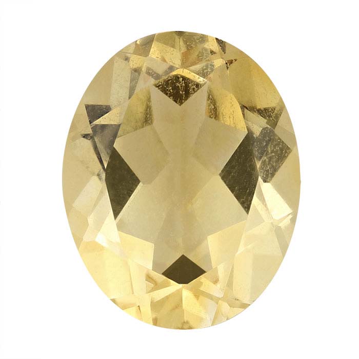 Yellow Citrine 10 x 8mm Oval Faceted Gemstone, AA-Grade
