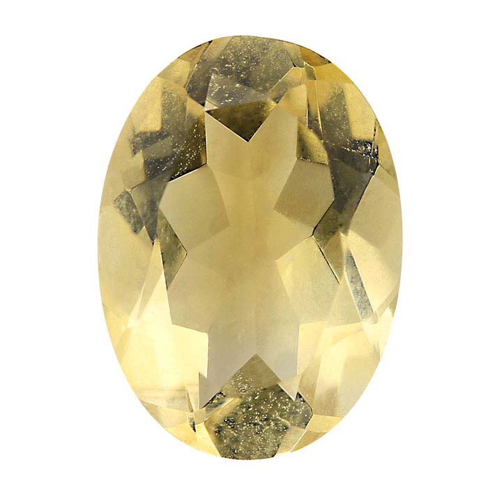 Yellow Citrine 14 x 10mm Oval Faceted Gemstone, AA-Grade
