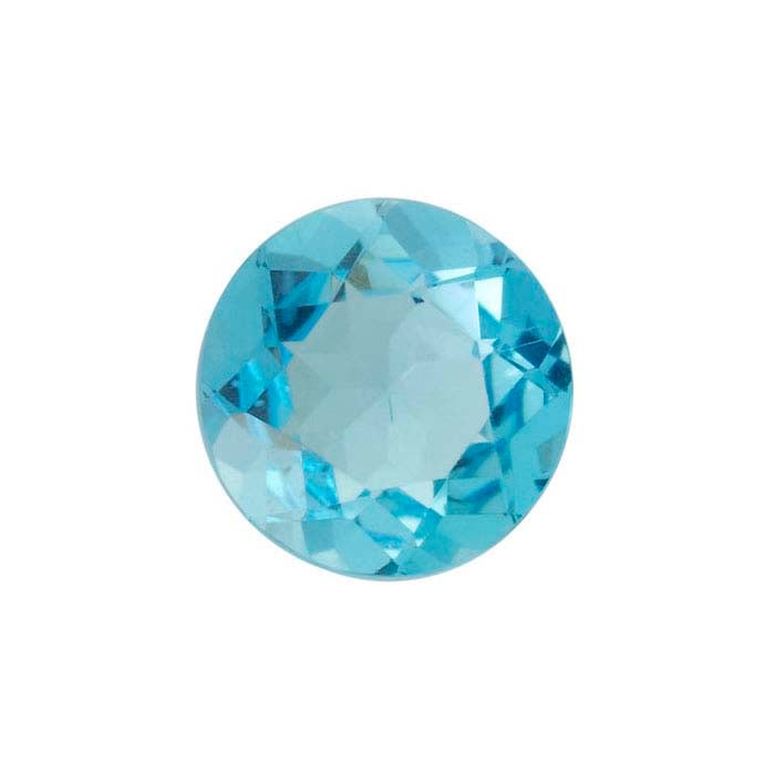 Blue Apatite 3mm Round Faceted Gemstone, AA-Grade