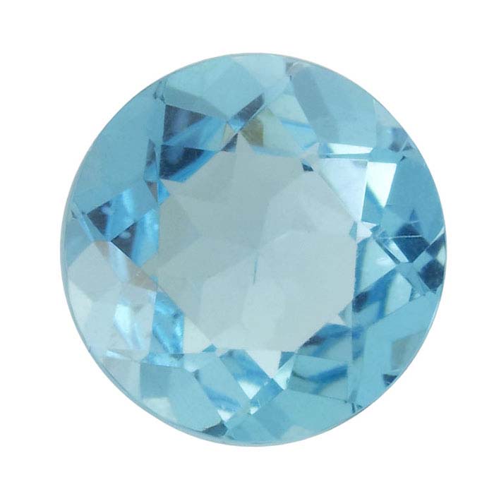Blue Apatite 5mm Round Faceted Gemstone, AA-Grade