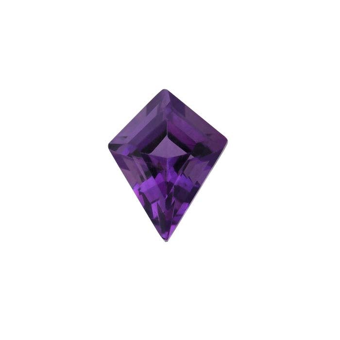 Amethyst 9 x 7mm Kite Faceted Gemstone, AAA-Grade