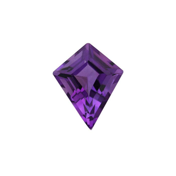 Amethyst 10 x 8mm Kite Faceted Gemstone, AAA-Grade