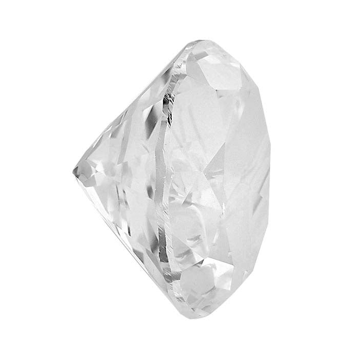 White Topaz 6mm Round Faceted Gemstone
