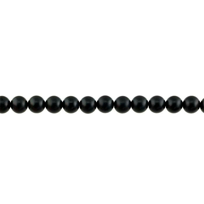 Matte Black Onyx 8mm Round Bead Strand