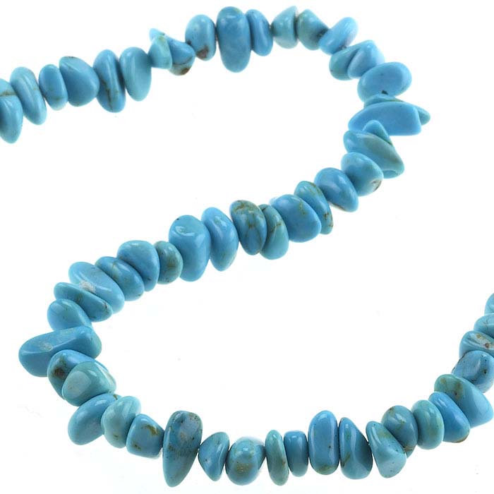Chinese Turquoise 6.5mm Nugget Bead Strand