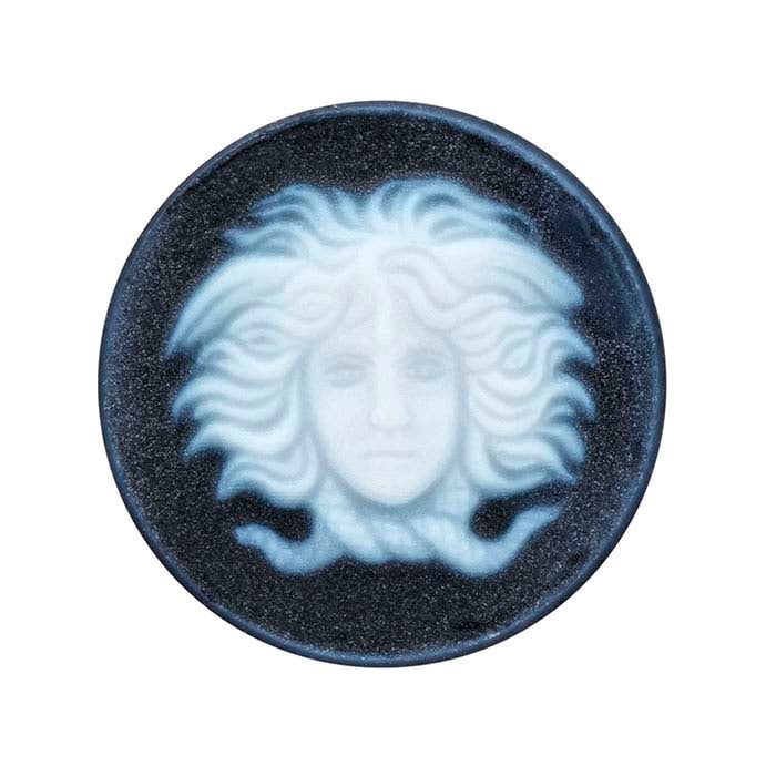 Black Agate 16mm Round Hermes Cameo