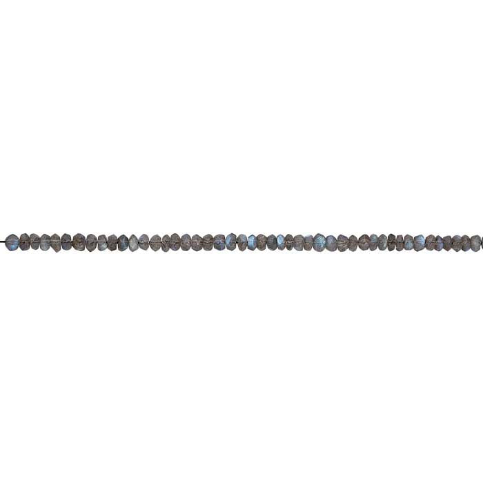 Labradorite 5 x 3mm Faceted Roundel Bead Strand