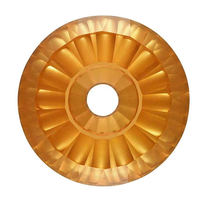 Lehrer TorusGem™ Padparadscha Quartz Round Faceted Gemstone